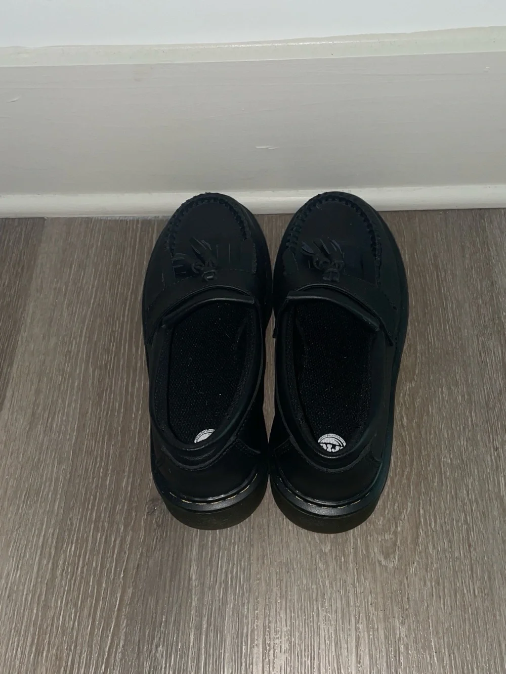 Dr. Martens Kids Black Tassel Penny Loafers